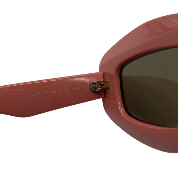 LOEWE PINK / GOLD LOGO ACETATE FRAME SCREEN SUNGLASSES main image 8